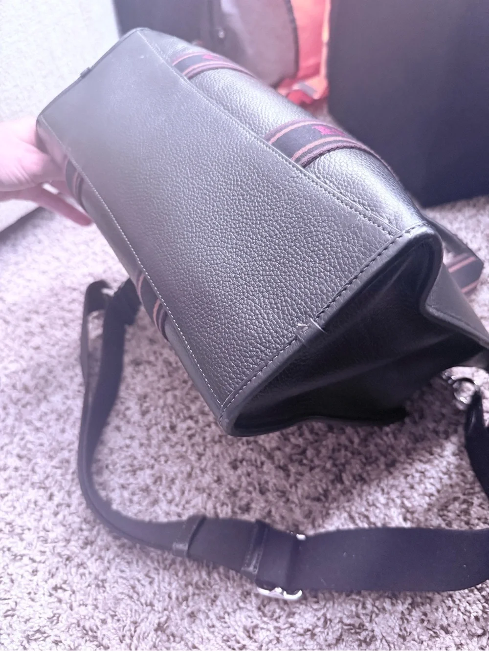 Coach pebbled leather